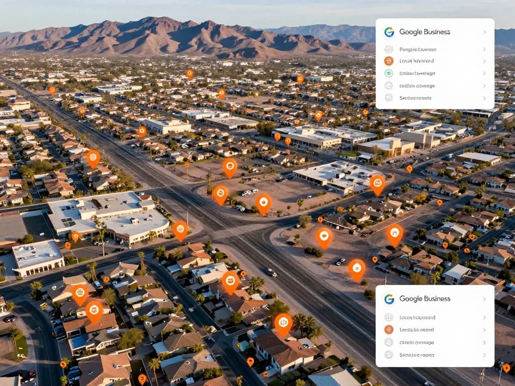 Phoenix HVAC SEO Service Areas - Neighborhood Coverage Map for Local Search Optimization